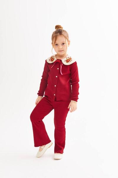 Momercy Camisole Girl's Set with Floral Embroidery on the Collar