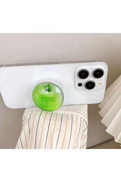 EDELFU Popsocket Kırmızı Elma Modeli – Yapışkanlı Telefon Kılıf Tablet Tutacağı ve Standlı Tasarım