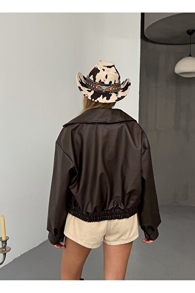 gentofSKY Basic Crop Δερμάτινο Μπουφάν - Διαχρονικό Στυλ