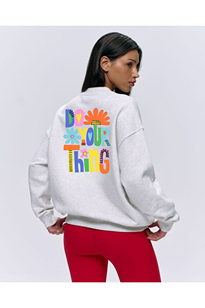 Tubinyoo Do Your Thing Printed Crew Neck 3-Thread Sweatshirt