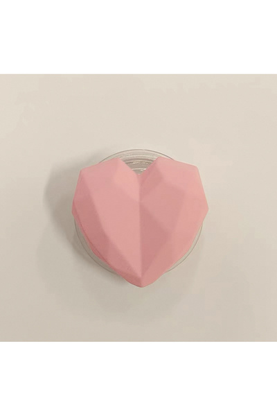 EDELFU Popsocket 3D Geometrik Pembe Kalp Modeli – Yapışkanlı Telefon Tablet T...