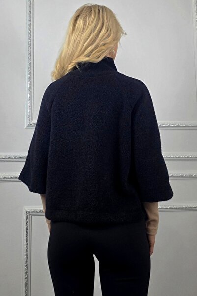 FashionForYou Bolero with three-quarter sleeves, VORRA and pearl cufflinks, Black