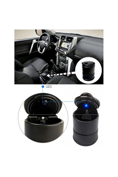 ForWhat Büro Ev Ofis Arabası için Araç İçi Işıklı Oto Küllük