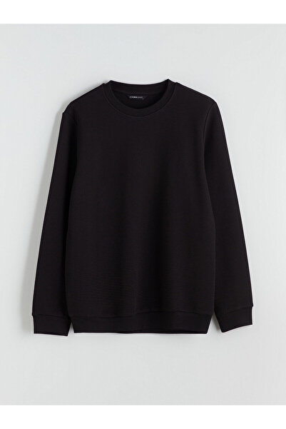 LC Waikiki New Season Crew Neck Textured Men's Sweatshirt