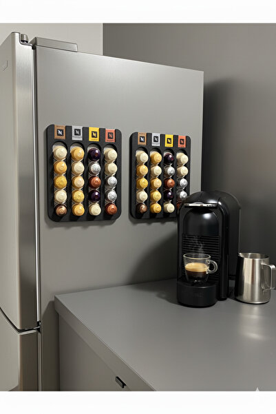 WELLCUT 2' Li Set Nespresso Kapsül Kahve Standı Buzdolabı İçin Mıknatıslı 40 ...