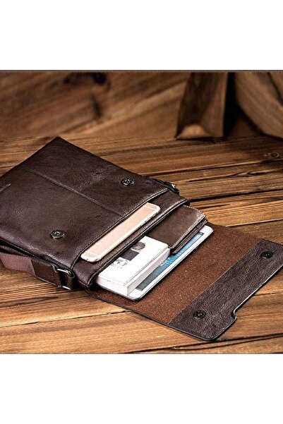 Hope Bag with Wallet for iPad and Personal Supplies Shoulder Bag Men Messenger Bag Leather Small Bag Vint