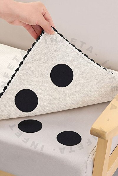 İnfeta 10'lu Halı Kilim Koltuk Örtüsü Kayma Önleyici Sabitleyici Cırt Yıkanab...