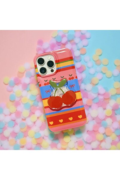 HYPERSOFT Iphone 16 Pro Max (6.9 inç) Uyumlu Popsocketli Stant Olabilen Şık D...