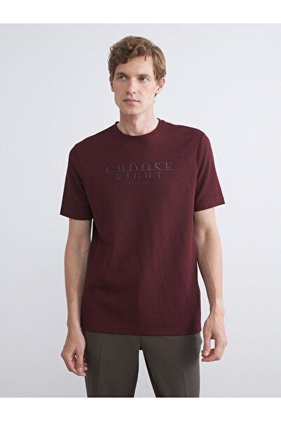 LC Waikiki Bisiklet Yaka Baskılı Erkek Tişört