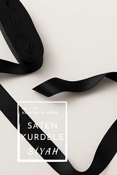 Dantelux Panglică din satin - Panglică pentru decorare - Panglică Bohça - Neg...