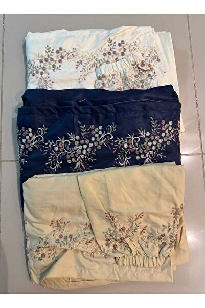 Brides شرشف صلاة قطنية ناعمة مطرزة - مجموعة من 3 قطع بألوان مختلفة