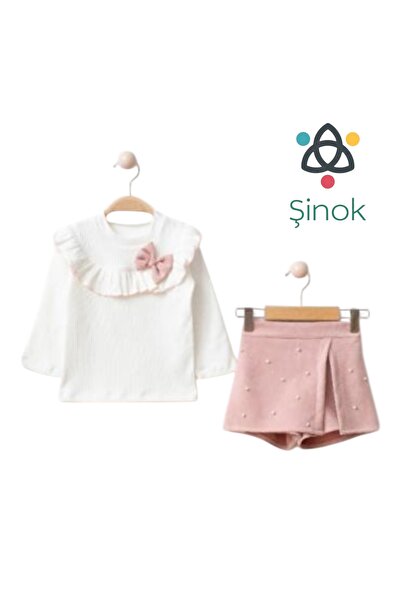 ŞİNOK Pearl Scuba Baby Girl Set