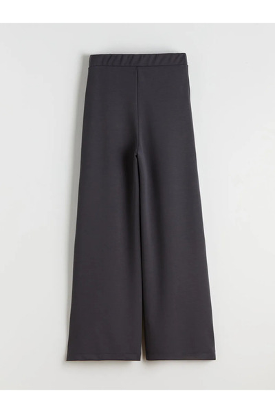 LC Waikiki LCW Modest Antrasit Beli Lastikli Geniş Paça Kadın Eşofman Altı