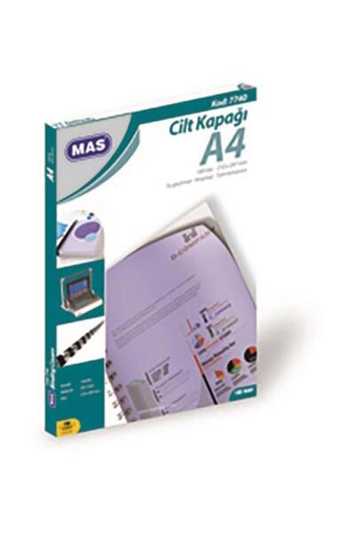 Mas غلاف جلدي PP مقاس A4 100 قطعة أخضر