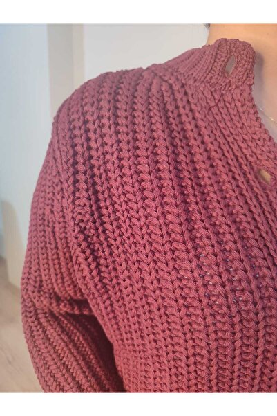 Enga Vera Women's Thessaloniki Buttoned Regular Fit Knitwear Cardigan Standard Fit (Simple and Stylish)