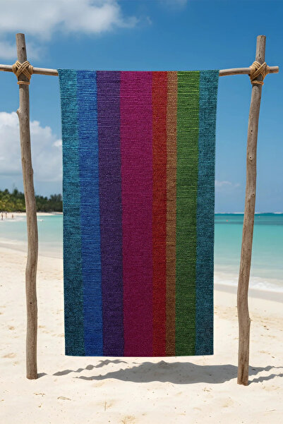 BETHA Striped Patterned Cotton Beach Towel – Patterned Design – 75X150 cm