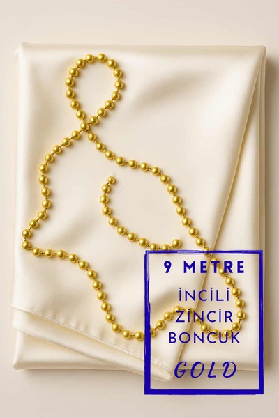 Dantelux 9-метровий намисто з перлами - намисто для прикрашання сумки - золоте