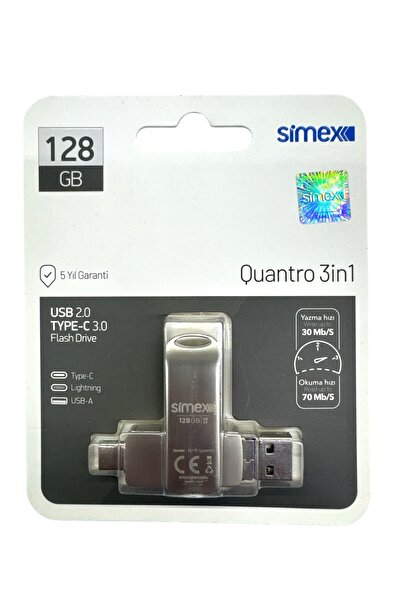 TEKNOPARKTA Samsung Compatible Type C Flash Memory Compatible 128 Gb Otg USB Type C Flash Memory Disk Pc Compatible