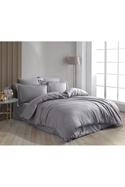 OEM Damask Bedding Set 4 Pieces, Gray