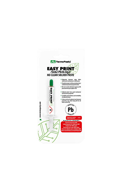 AG Termopasty Pasta de lipit Easyprint /Sn62 Pb36 Ag2/ seringa 1.4ml TermoPas...