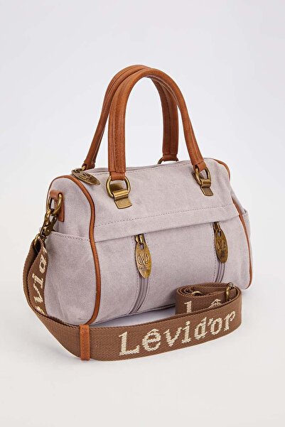 Levidor Quality Canvas Fabric Long Strap Medium Size Women's Hand and Shoulder Bag 930386