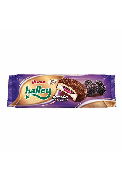 Ülker HALLEY KARADUT MARMELATLI ÇİKOLATA KAPLAMALI SANDVİÇ BİSKÜVİ