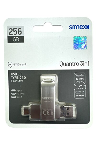 TEKNOPARKTA 256 Type C Flash Memory Redmi Vivo Samsung Compatible 256 Gb Otg USB Typec Flash Memory Disk