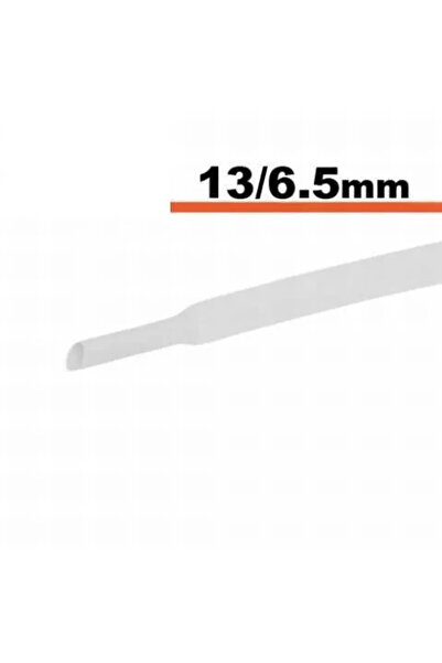 OEM Бяла термосвиваема тръба 13мм/ 6.5мм 50см
