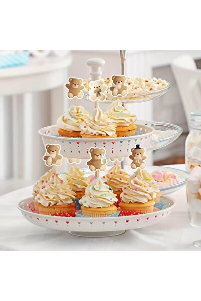 hdcw 500 ADET 3cm RULO YAPIŞKANLI SEVİMLİ AYILAR TASARIMLI STICKER ETİKET HEDİYE PAKETLEME