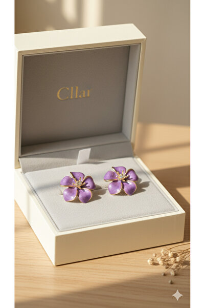 MEEB BİJUTERY mineli çiçek küpe