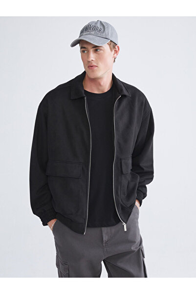 LC Waikiki Визия Нов сезон Удобно прилягащо мъжко палто с яка от велур