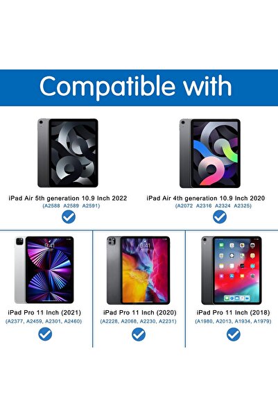 HYX حافظة لجهاز iPad Pro 11 بوصة، الجيل الرابع والثالث والثاني والأول 2022/2021/2020/2018، مع حامل قلم، مغناطيسي