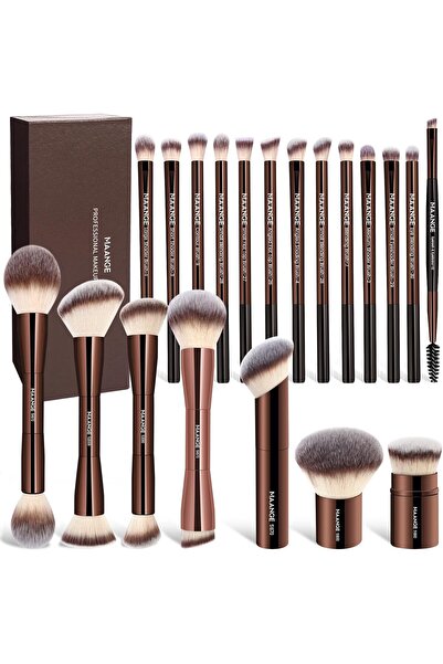 MAANGE 20 قطعة من فرش المكياج مع صندوق هدايا، فرش مكياج متعددة الوظائف ذات طر...