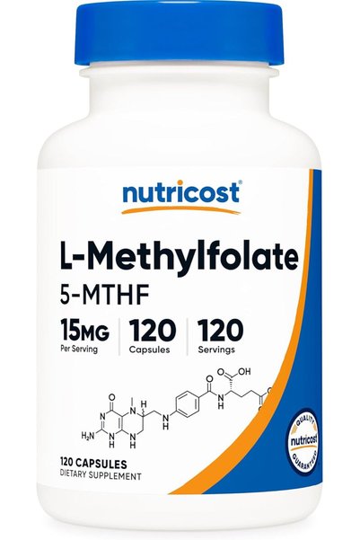 Nutricost L-Methylfolate Women's Health 15mg 5-MTHF Vegan 120 Capsules