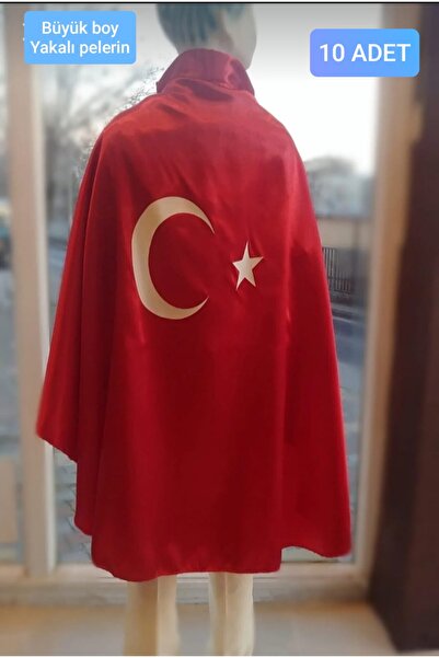 TONTİŞLER BEBEK VE ÇOCUK GİYİM Ay yıldızlı Büyük boy yakalı pelerin 10(On) Ad...