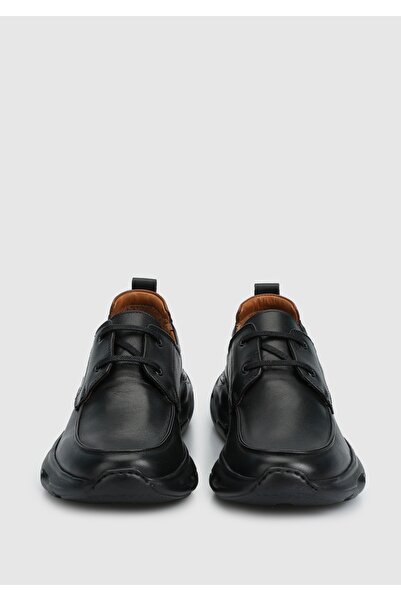 Eclipse Black Leather Men's Shoes
