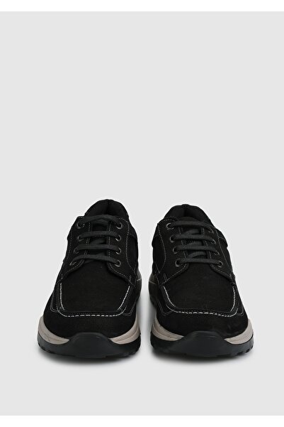 Provoq Black Leather Men's Shoes