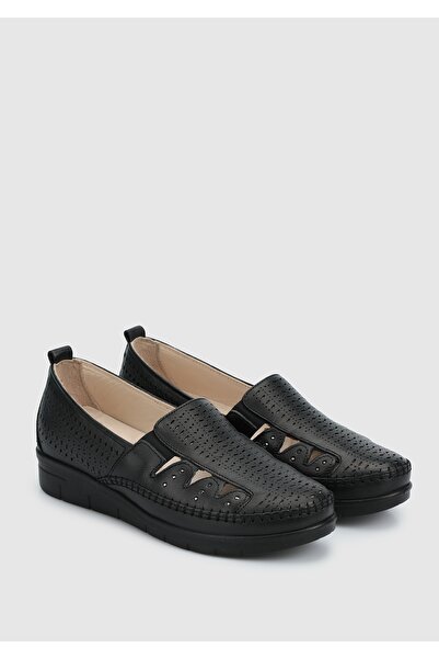 Eclipse Black Leather Women's Shoes