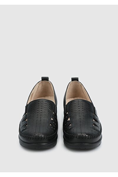 Eclipse Black Leather Women's Shoes