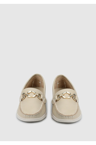 Eclipse Бежеві шкіряні жіночі туфлі