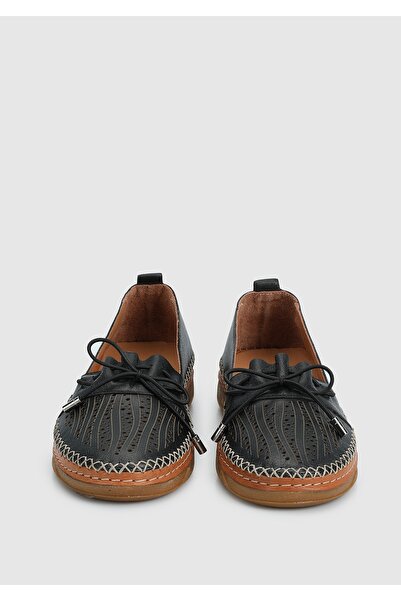 Eclipse Μαύρα δερμάτινα γυναικεία παπούτσια