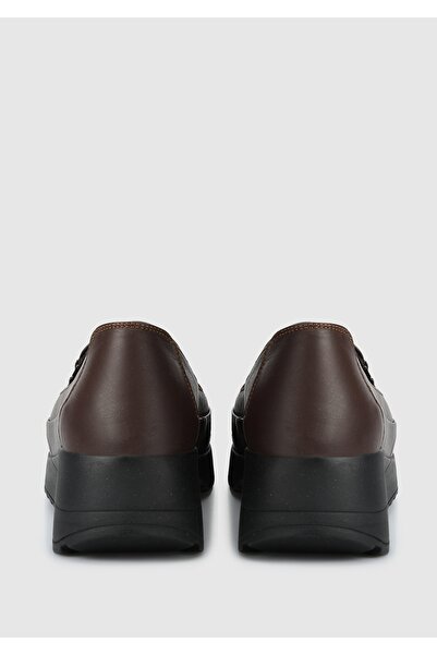 Eclipse Кафяви кожени дамски обувки