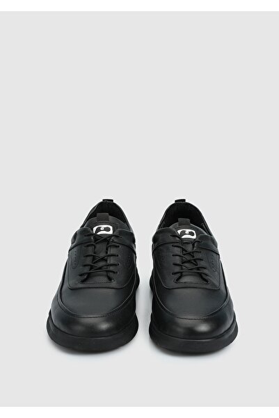 Eclipse Μαύρα Δερμάτινα Ανδρικά Παπούτσια