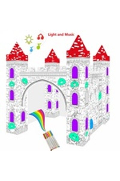 zmzm قلعة رسم قابلة للمسح (تصاميم تلوين اصنعها بنفسك) من إيزي كيدز