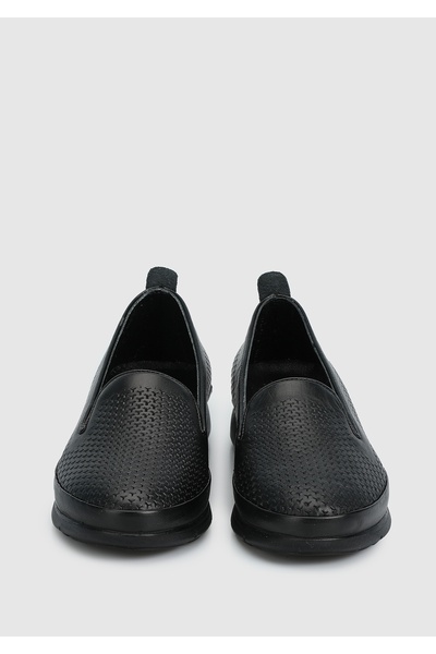 Eclipse Black Leather Women's Shoes