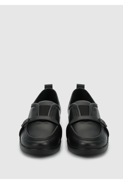 Eclipse Black Leather Women's Shoes