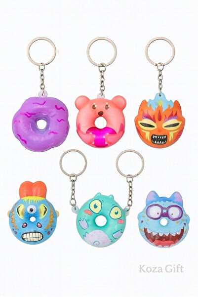 keyfisepet en keyifli sepet Squishy Canavar Figürlü Anahtarlık - Karışık Model Gönderim - Stres Giderici Oyuncak 1 Adet