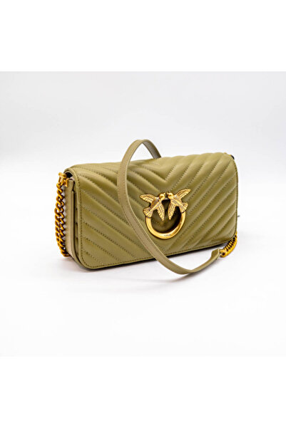 PİNKO ΔΕΡΜΑΤΙΝΗ ΜΠΑΓΚΕΤΑ ΜΕ LOVE CLICK ΓΙΑ ΤΟΝ ΩΜΟ ΜΙΝΙ CHEVRON