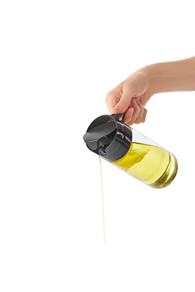 Mons Oil Sauce Bottle Qlux Glass Oil Bottle with Lid Oil Bottle 500 ml C-00413 Home Restaurant Cafe Oil Bottle Sauce Bowl