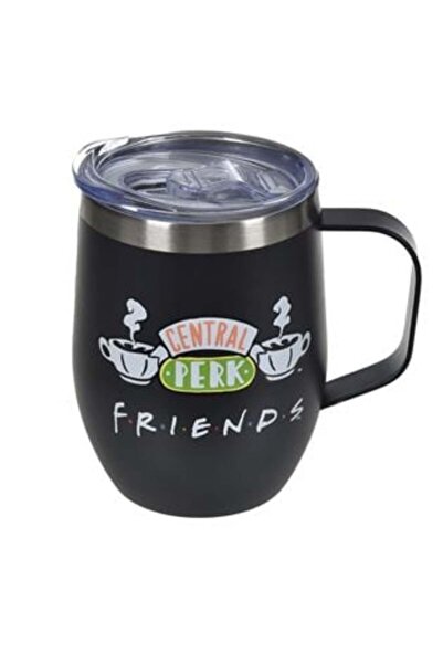 OEM Cană din oțel inoxidabil cu mâner și capac pentru cafea 350 ml